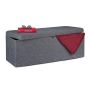 Folding bench with partition 38.5x110x37.5cm., gray