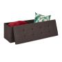 Folding bench with partition 38.5x110x37.5cm., dark brown