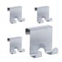 Door hooks 4pcs, silver color