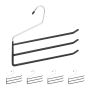 Clothes hangers 5 pcs., black/silver color