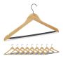 Clothes hangers 10pcs, light brown/black/silver color