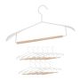Clothes hangers 12 pcs., white/light brown