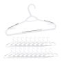 Clothes hangers 20pcs, white/gray