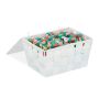 Storage box with lid 10.5x19.5x14.5cm., white