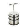 Door support with handle, silver color