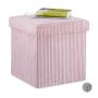 Folding seat with hinged lid 38x38x38cm., pink