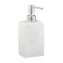 Liquid soap dispenser 17.5x7.5x8cm., white/silver color