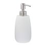 Liquid soap dispenser 18x7.5x9cm., white/silver color