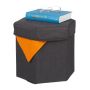 Folding seat with hinged lid 31x36x32cm., dark gray
