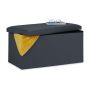 Folding bench 37.5x76.5x38.5cm., dark gray