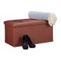 Folding bench 37.5x76.5x38.5cm., brown