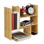 Hanging bathroom shelf with 3 compartments 40x16x53cm., light brown