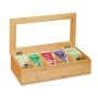 Tea bag organizer 9x37x20cm., light brown
