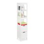 Bathroom cabinet with 2 drawers and 3 shelves 144x30x30cm., white