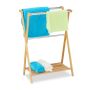 Towel rack 87x58.5x36cm., light brown/silver color