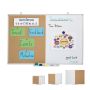 Combined board, panel and magnetic board 60x90 cm., light brown/white