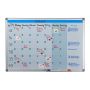 Magnetic board planner 60x90x5 cm., white
