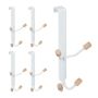 Door hooks 5pcs, white/light brown