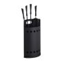 Set of 4 fireplace tools and stand 44x25.5x15cm., black