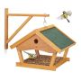 Birdhouse 35x42.5x40.5cm., light brown/dark green