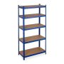 Storage shelf 180x90x45cm., light brown/blue