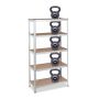 Storage shelf 180x90x45cm., light brown/silver color