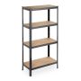 Storage shelf 157x80x41cm., light brown/black