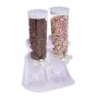 Food dispenser 41x28x14cm., white/silver color