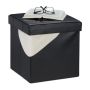 Folding seat with hinged lid 38x37x37cm., black