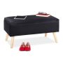 Hallway bench 41x80x40cm., light brown/black