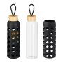 Drinking bottle 24x7cm., light brown/black