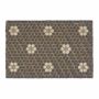 Doormat "Flowers" 60x40 cm., black/light brown
