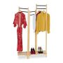 Folding clothes rack 180x100x32cm., light brown/black