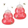 Set of 2 wasp traps 15.5x12.5cm., red/white