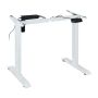 Height-adjustable table frame 71x121cm., white