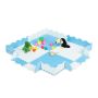 Play mat "Delionė" with border 1x150x150cm., light blue/white color