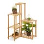 Corner plant shelf with 6 shelves 101x62x62cm., light brown