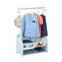 Clothes rack 101x71x30cm., light blue/orange/white
