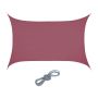 Rectangular sun awning 700x500cm., dark red color