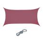 Rectangular sun awning 400x200cm., dark red