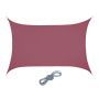 Rectangular sun awning 600x400cm., dark red color