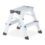Household ladder 38.5x37.5x43cm., silver/black