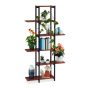 Flower stand with 6 shelves 150x78x24cm., black/brown