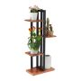 Flower stand with 4 shelves 93x42.5x22.5cm., black/dark brown