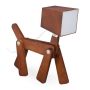 Table lamp 30x28x9cm., dark brown/white