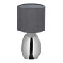 Table lamp 34.5x18cm., silver/gray color