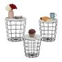 Set of 3 tables, white/black/gray