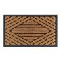Rubber door mat 75x45 cm., light brown/black