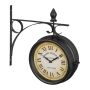 Wall clock 33x34x10cm., black/beige