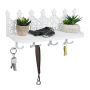 Wall shelf for keys 19.5x39.5x12cm., white